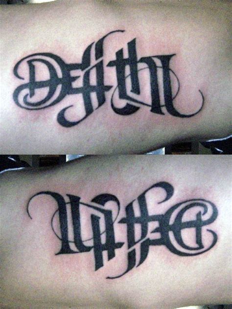 life death tattoo designs